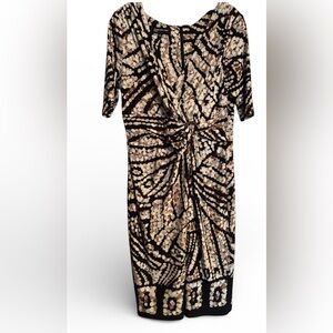 Jones New York Black and Cream Floral Dress